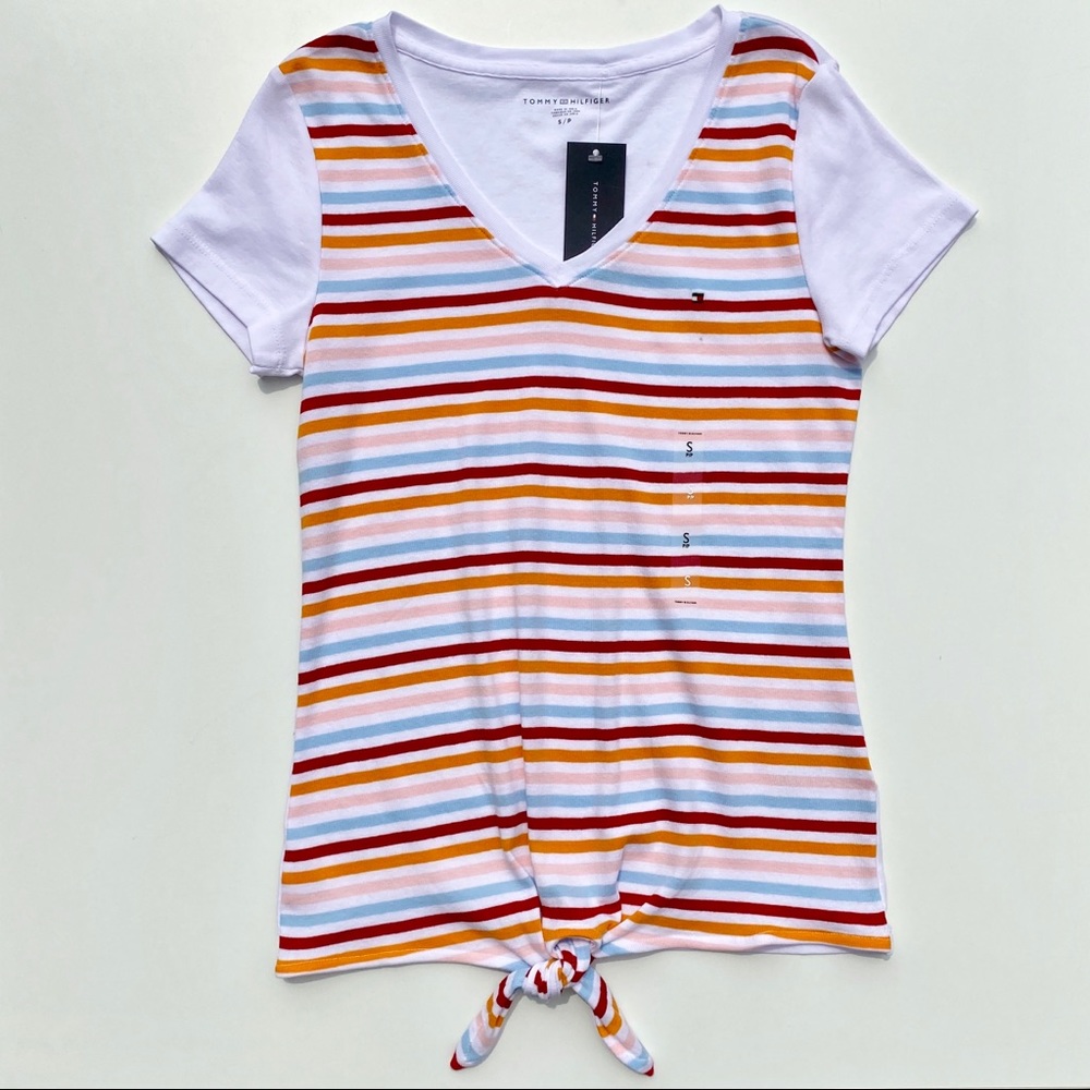 NWT Tommy Hilfiger | Cotton Tie-front Top
